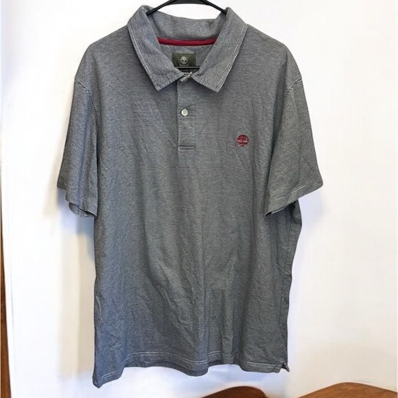Timberland Black and White Polo Shirt Classic Design - Picture 1 of 7
